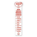 2"X8" Heart Top Custom Printed Bookmark